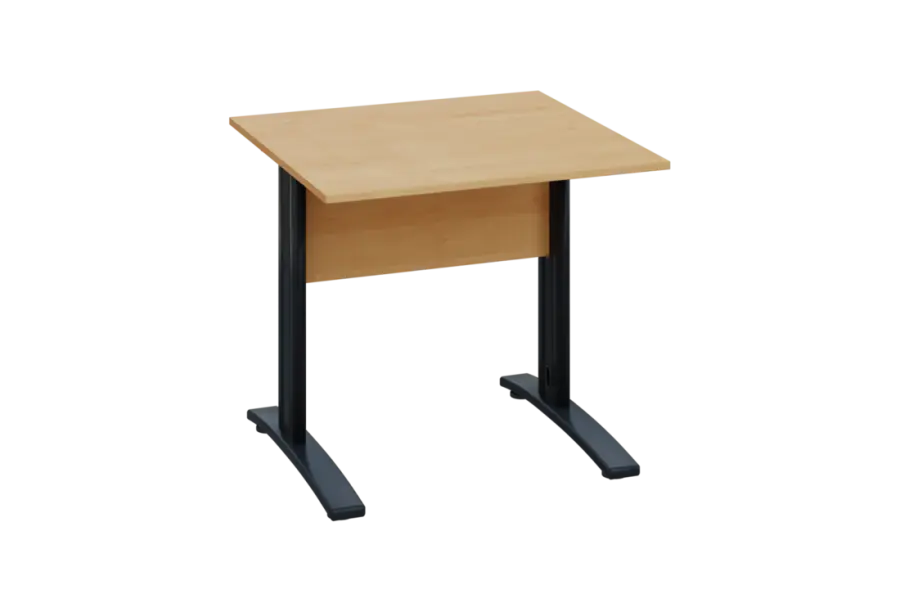 EPK 28 - 8 stůl kancelářský, kovová podnož černá, deska 25 mm, široký 800 mm, javor horský